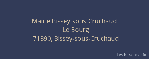 Mairie Bissey-sous-Cruchaud