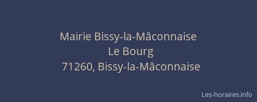 Mairie Bissy-la-M&acirc;connaise