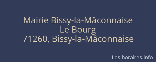 Mairie Bissy-la-Mâconnaise