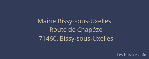 Mairie Bissy-sous-Uxelles