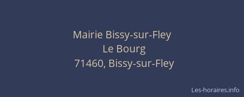 Mairie Bissy-sur-Fley