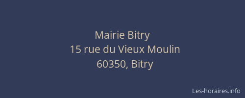 Mairie Bitry