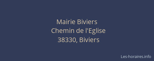 Mairie Biviers