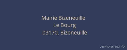 Mairie Bizeneuille
