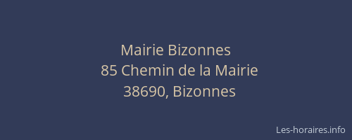 Mairie Bizonnes