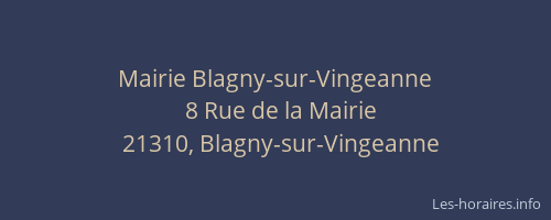 Mairie Blagny-sur-Vingeanne