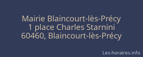 Mairie Blaincourt-lès-Précy