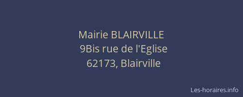 Mairie BLAIRVILLE