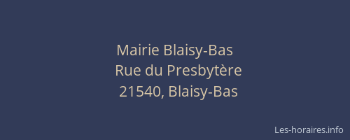Mairie Blaisy-Bas