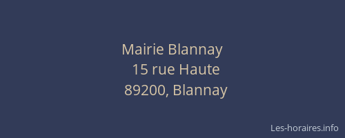 Mairie Blannay
