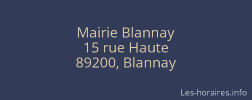 Mairie Blannay