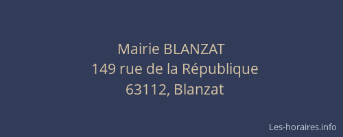 Mairie BLANZAT