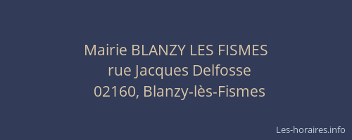 Mairie BLANZY LES FISMES