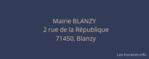 Mairie BLANZY