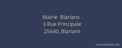Mairie  Blarians