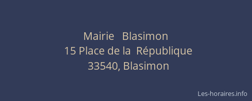 Mairie   Blasimon