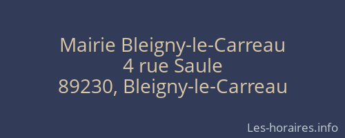 Mairie Bleigny-le-Carreau