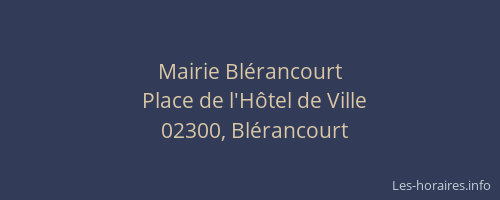 Mairie Blérancourt