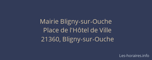 Mairie Bligny-sur-Ouche