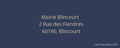 Mairie Blincourt