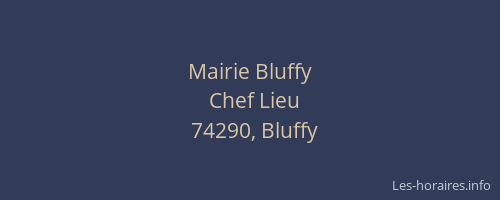 Mairie Bluffy