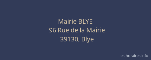 Mairie BLYE