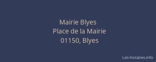 Mairie Blyes