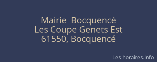Mairie  Bocquencé
