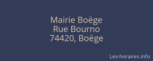 Mairie Boëge