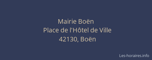 Mairie Boën