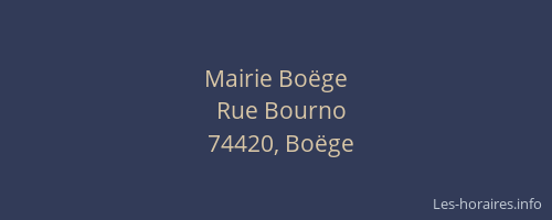 Mairie Bo&euml;ge