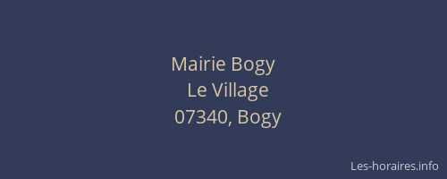 Mairie Bogy