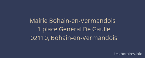 Mairie Bohain-en-Vermandois