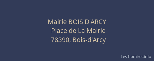 Mairie BOIS D'ARCY