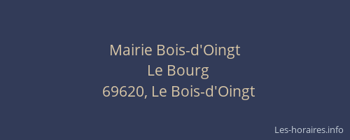 Mairie Bois-d'Oingt