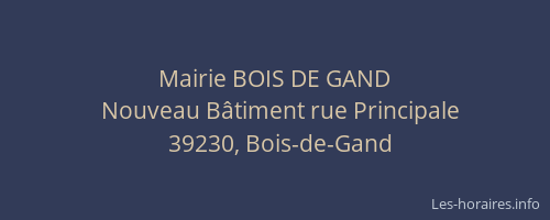 Mairie BOIS DE GAND