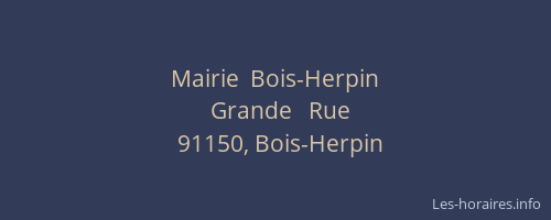 Mairie  Bois-Herpin