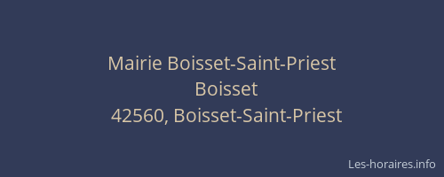 Mairie Boisset-Saint-Priest