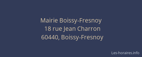Mairie Boissy-Fresnoy