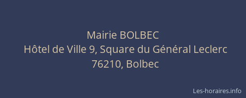 Mairie BOLBEC