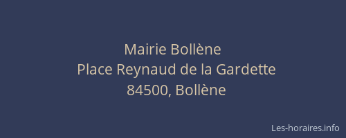 Mairie Boll&egrave;ne