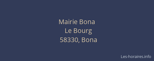 Mairie Bona