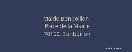 Mairie Bonboillon