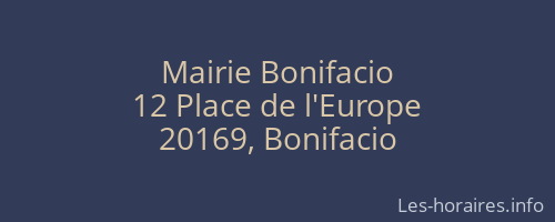 Mairie Bonifacio