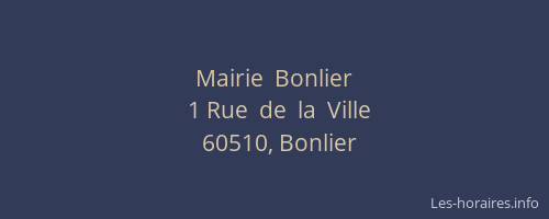 Mairie  Bonlier