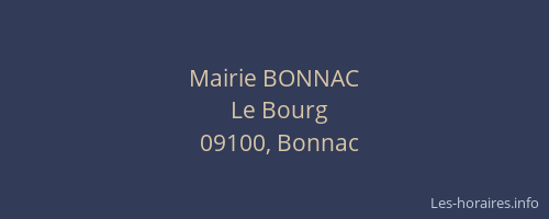 Mairie BONNAC