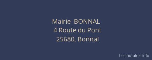 Mairie  BONNAL