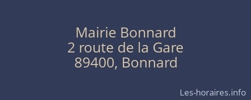 Mairie Bonnard