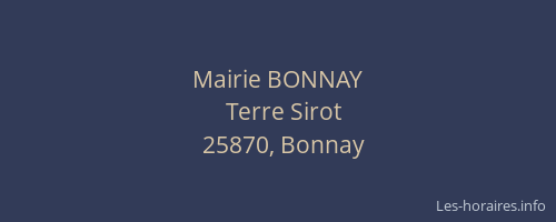 Mairie BONNAY