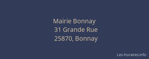 Mairie Bonnay